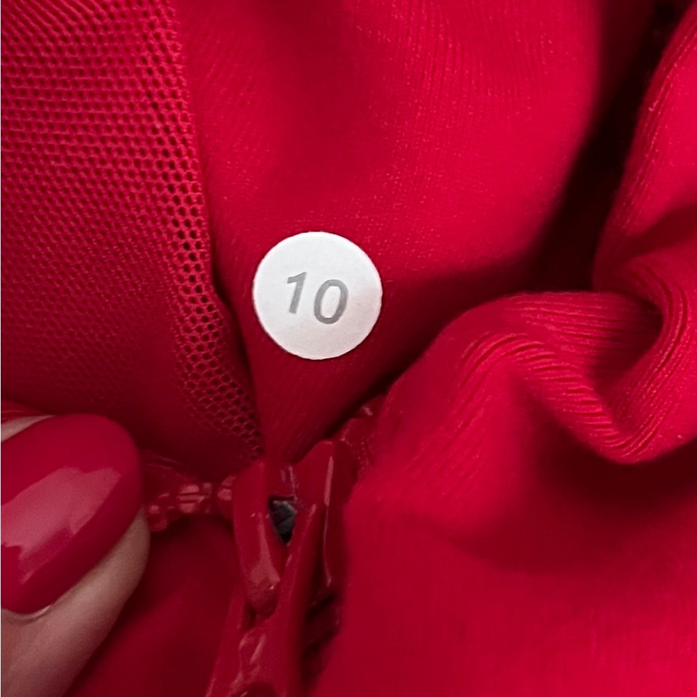 LN!🍒LULULEMON sz 10 Classic DEFINE Jacket CURRANT RED Bright Red *LUON - Picture 5 of 9